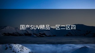 国产SUV精品一区二区四