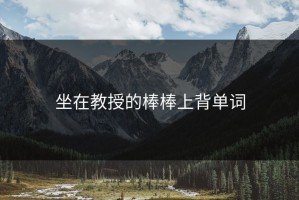 坐在教授的棒棒上背单词